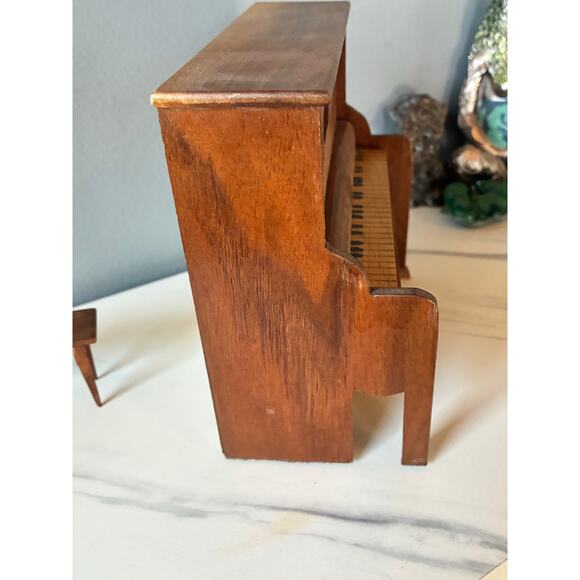 Vintage Reuge “Blue Danube” Piano Music Box – Handcrafted Wood – Working – Lean - Picture 7 of 7